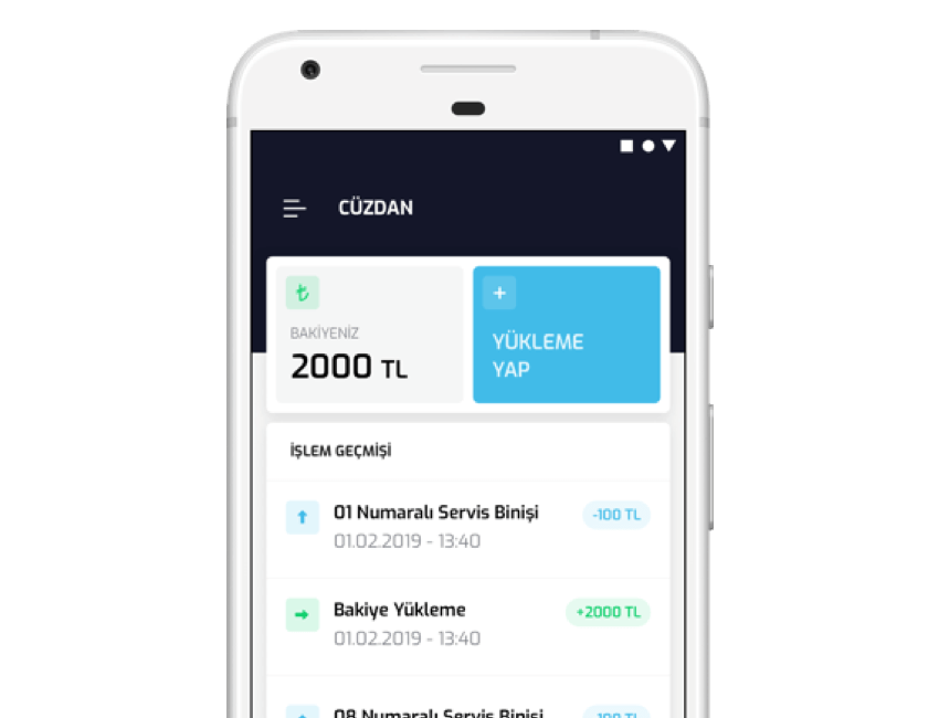 mobile boarding service with a mobile wallet account